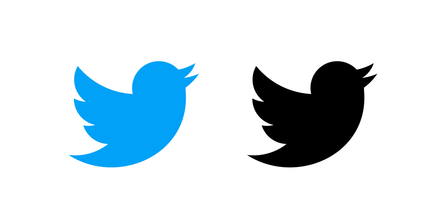 the twitter logo is shown on a white background