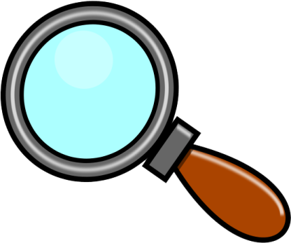 a mag glass with a wooden handle