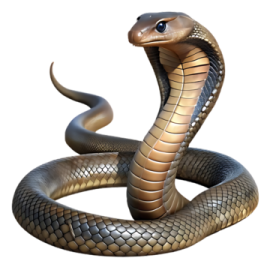 a brown snake on a white background