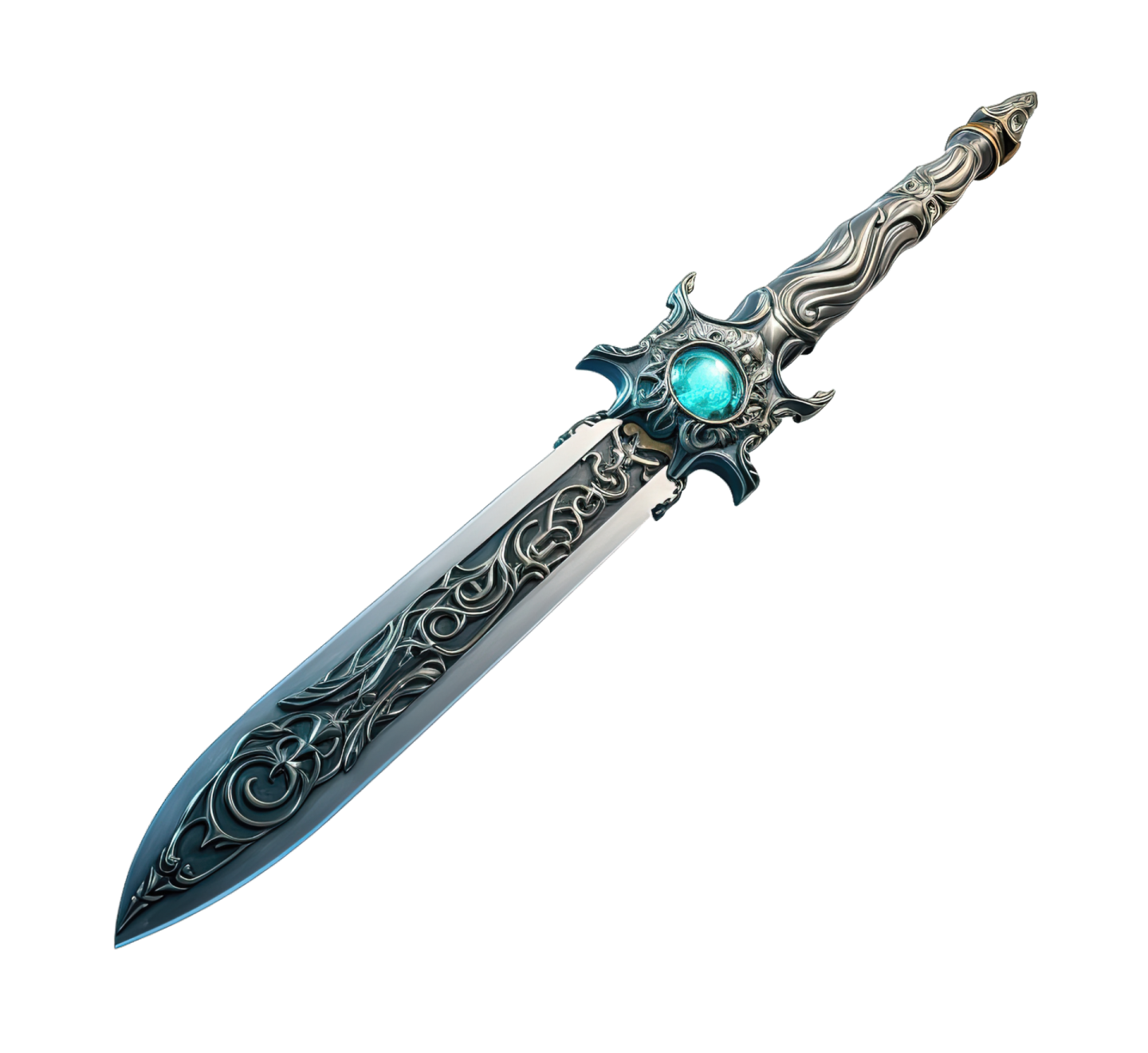 a sword with an intricate design on it