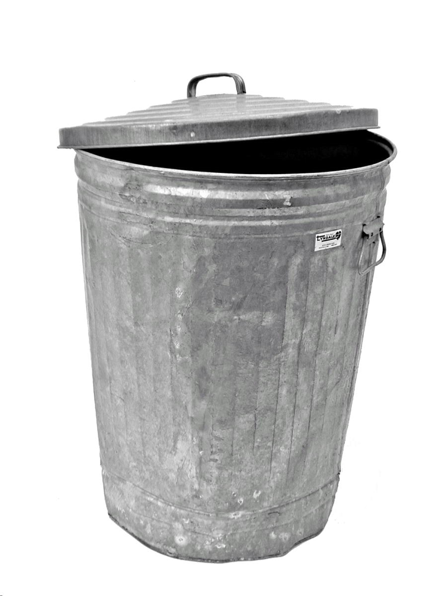 an old metal bucket on a white background