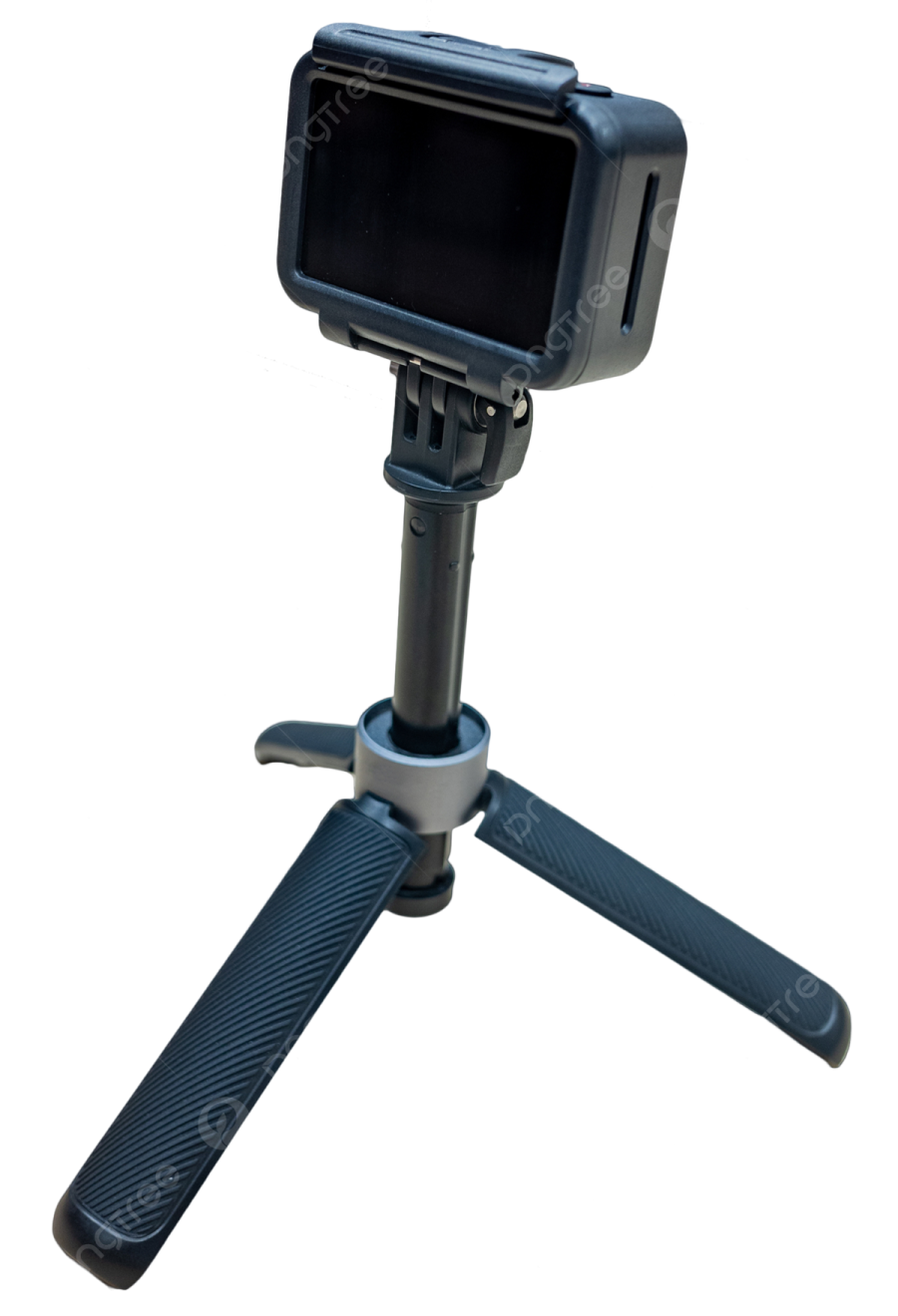 a black phone holder on a white background