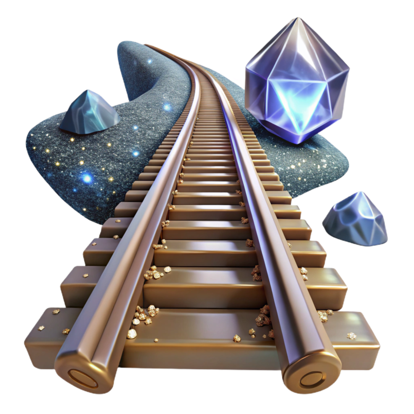 an image of a train track and some rocks