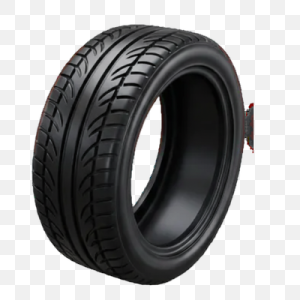 a black motorcycle tire on a white background