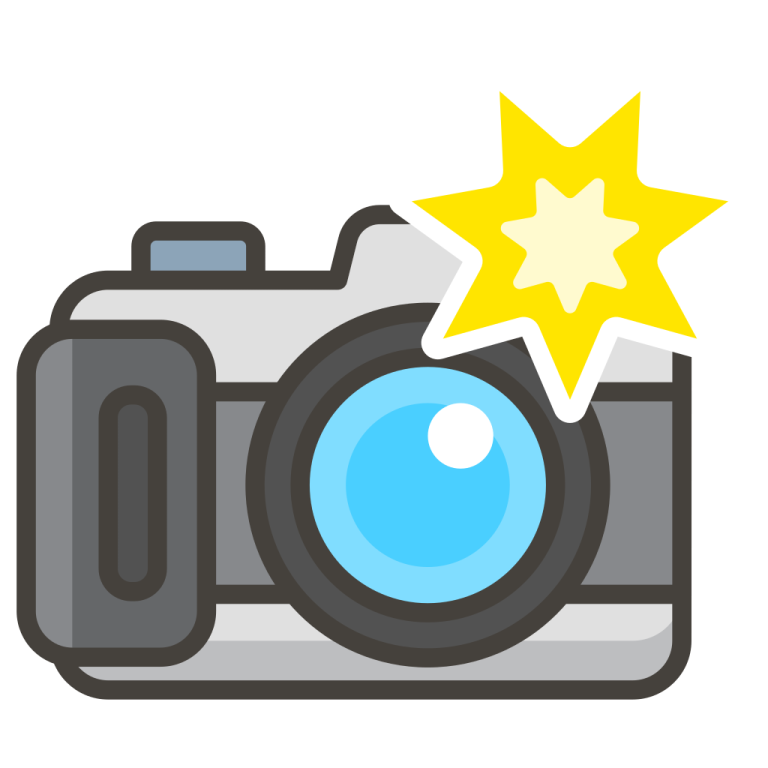 a camera with a star above it