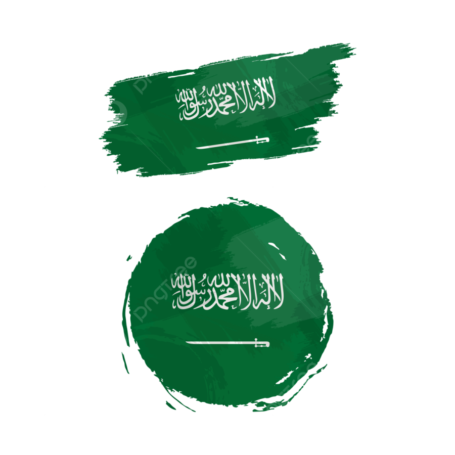 saudi flag in the shape of a circle