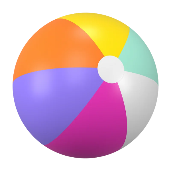 a beach ball on a white background