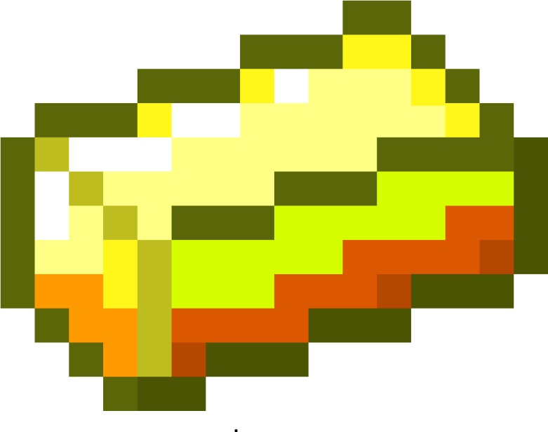 a pixeled image of a piece of bread