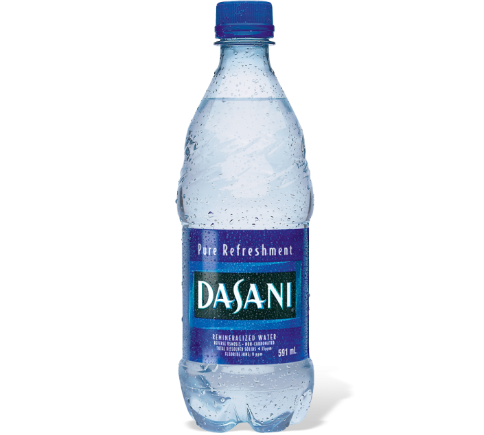 a bottle of water on a white background