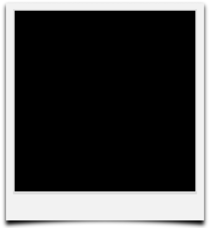 a black and white photo frame on a white background