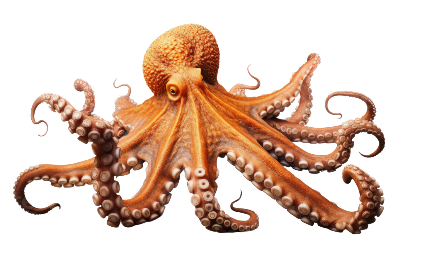 an octopus is standing on its hinds