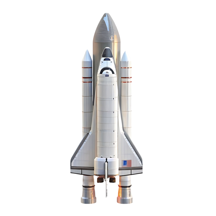a space shuttle is shown in this image