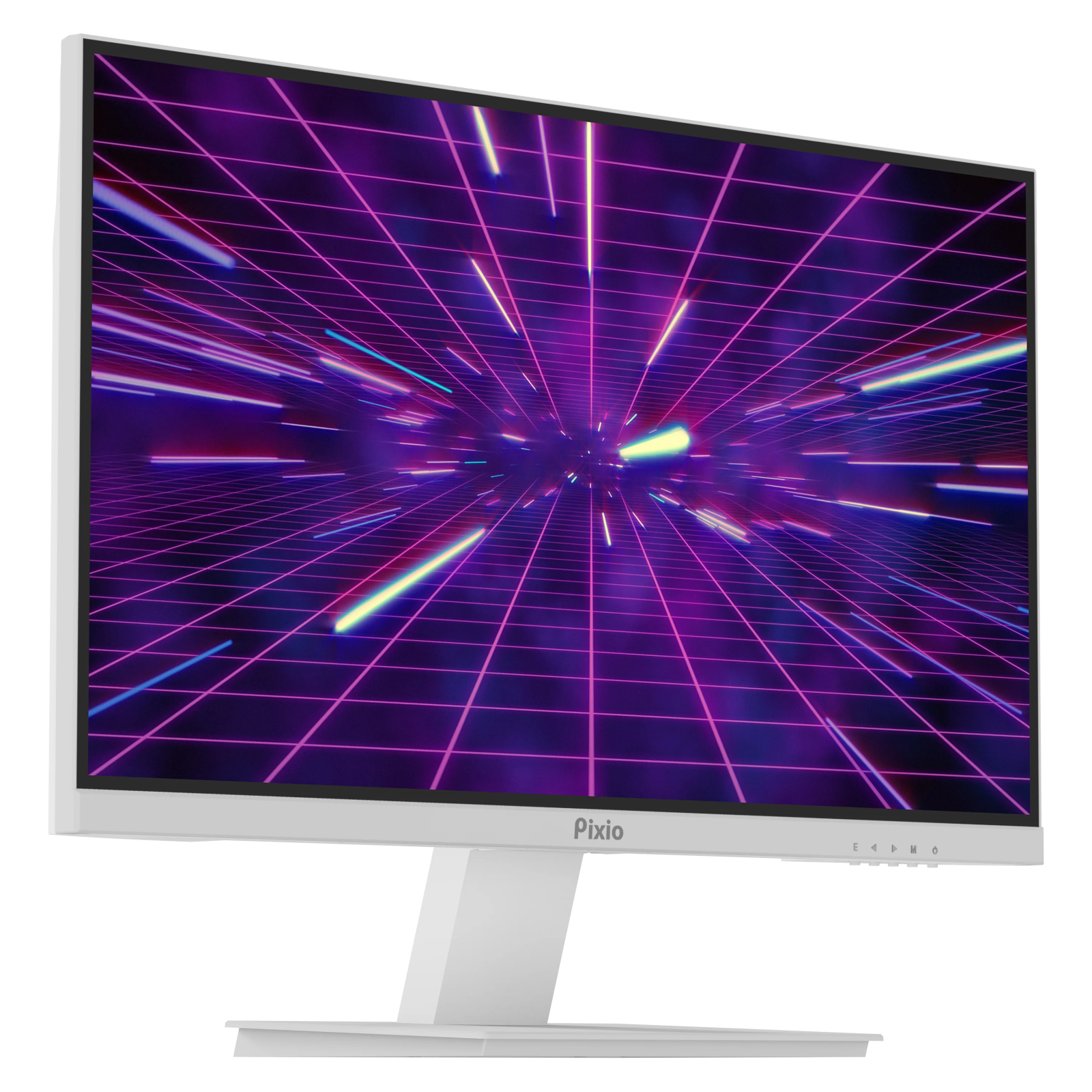 a computer monitor on a white background