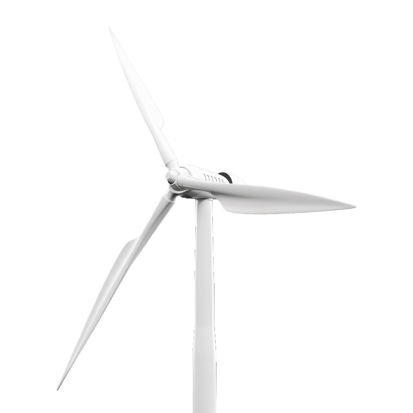 a wind turbine on a white background
