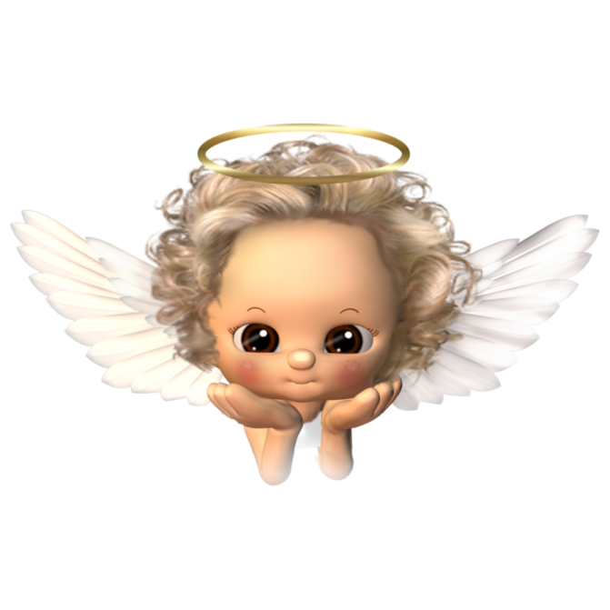 an angel with a halo on her head