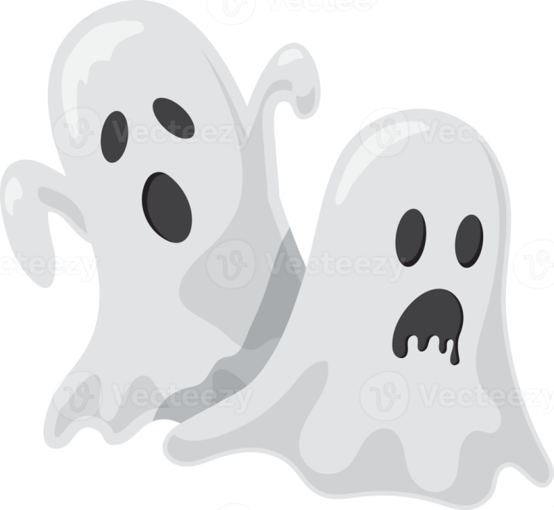 a pair of ghosts flying through the air
