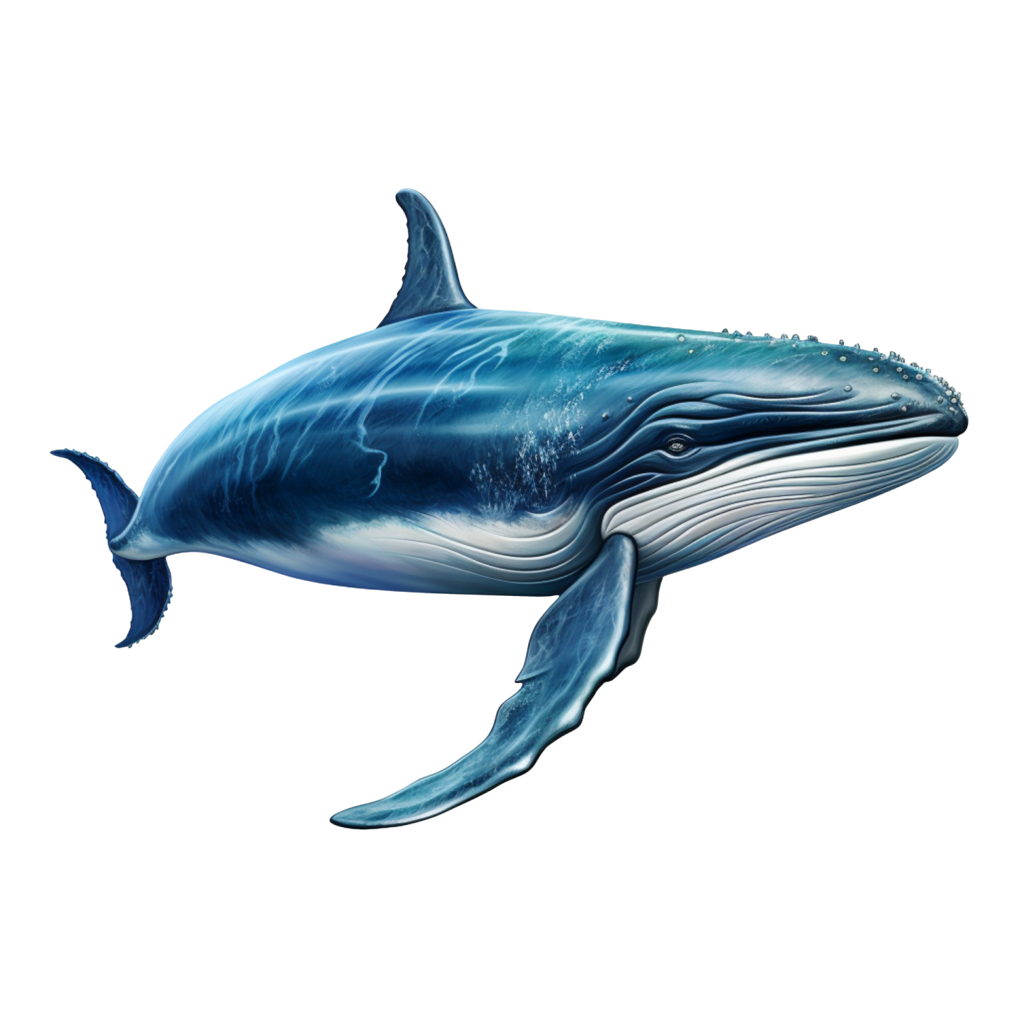 a blue whale with its mouth open