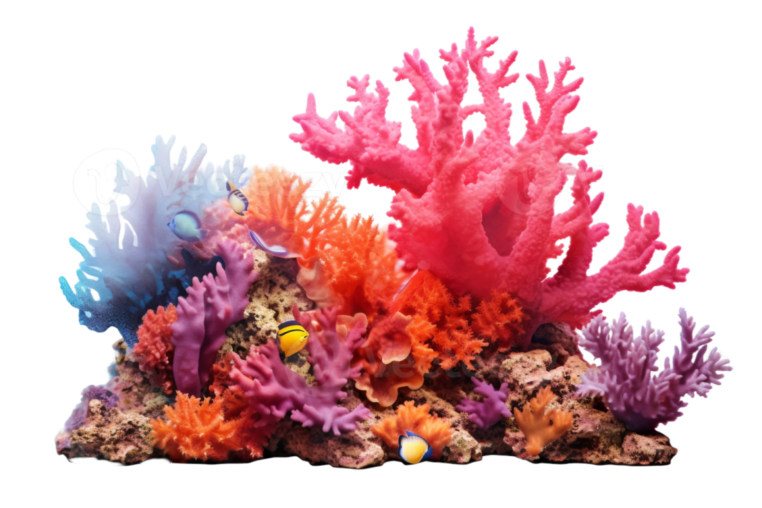 colorful corals on a white background