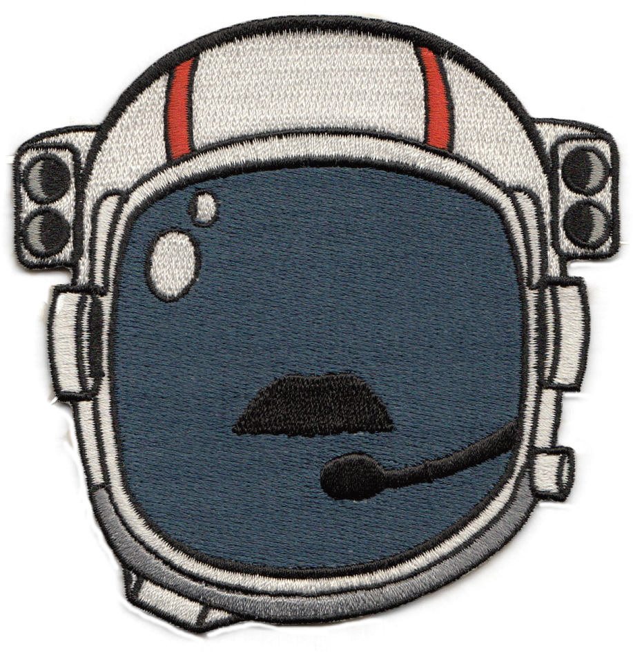 a patch with an astronaut's helmet on it