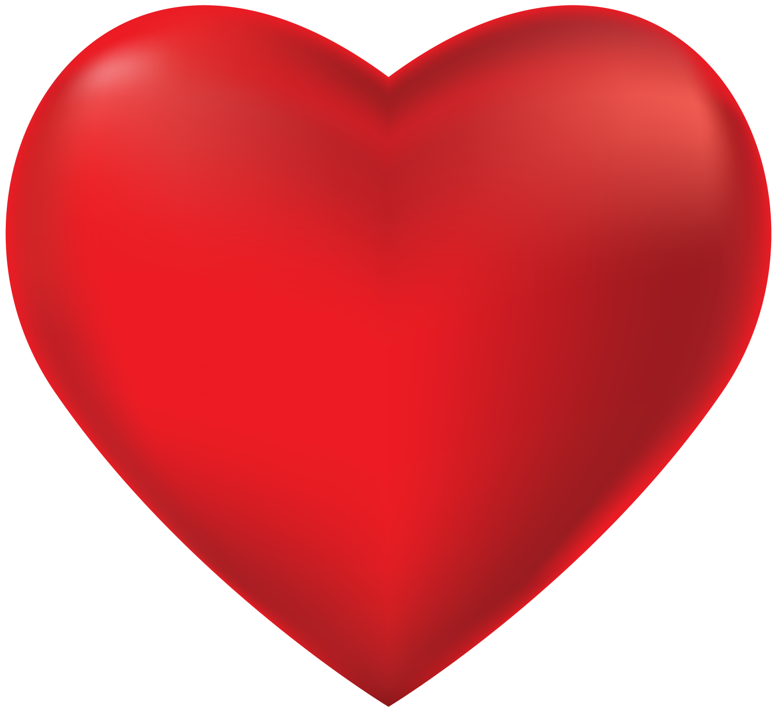a red heart on a white background