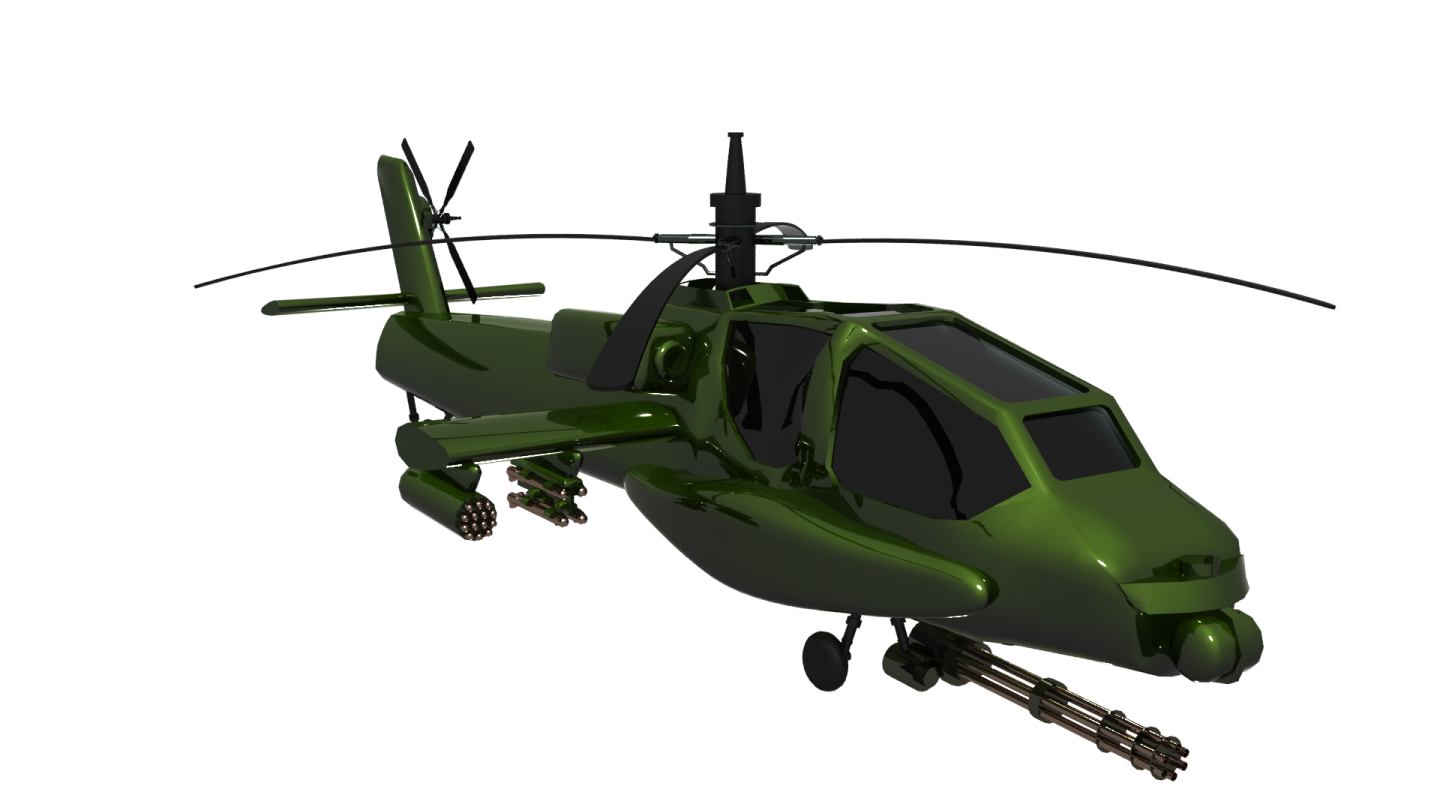 a green helicopter on a white background