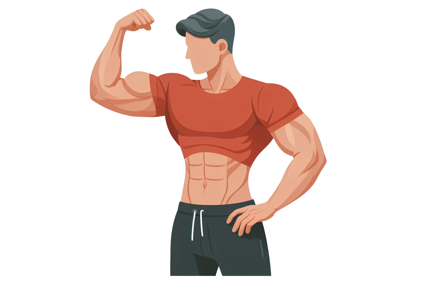 a man flexing his muscles