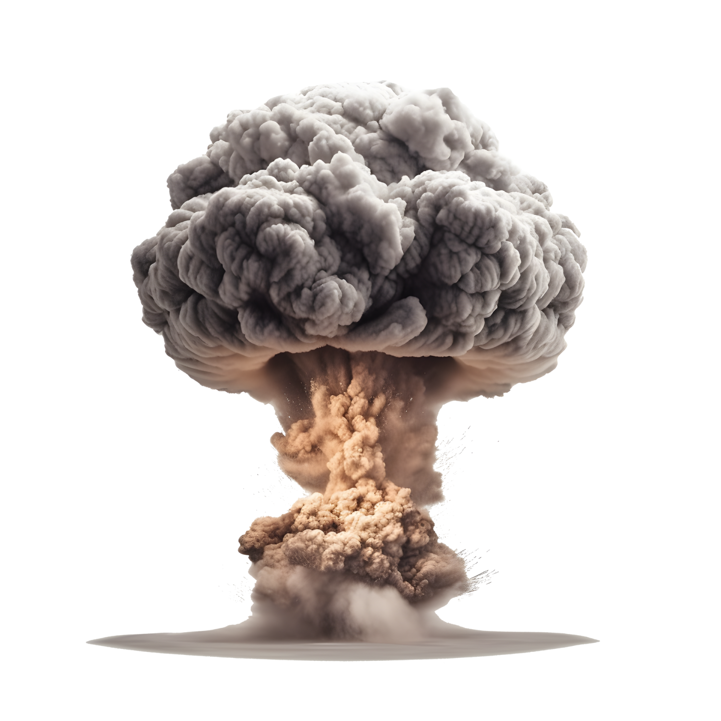 an explosion of black smoke on a white background