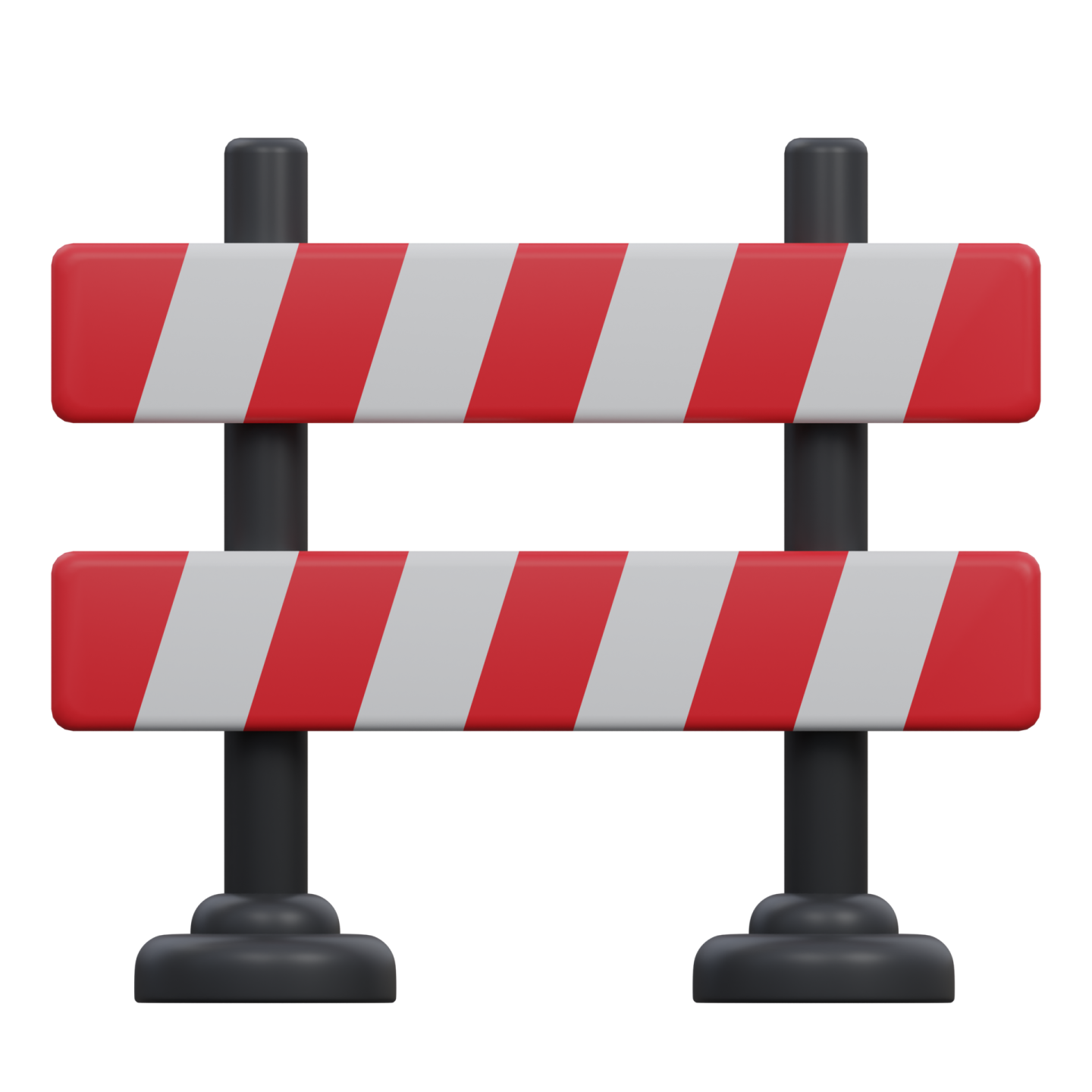 a barrier with red and white stripes