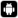 a black and white icon of an android