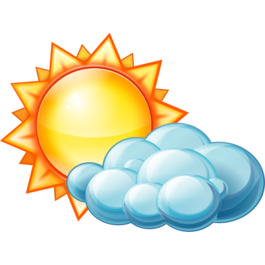 the sun and clouds clipart