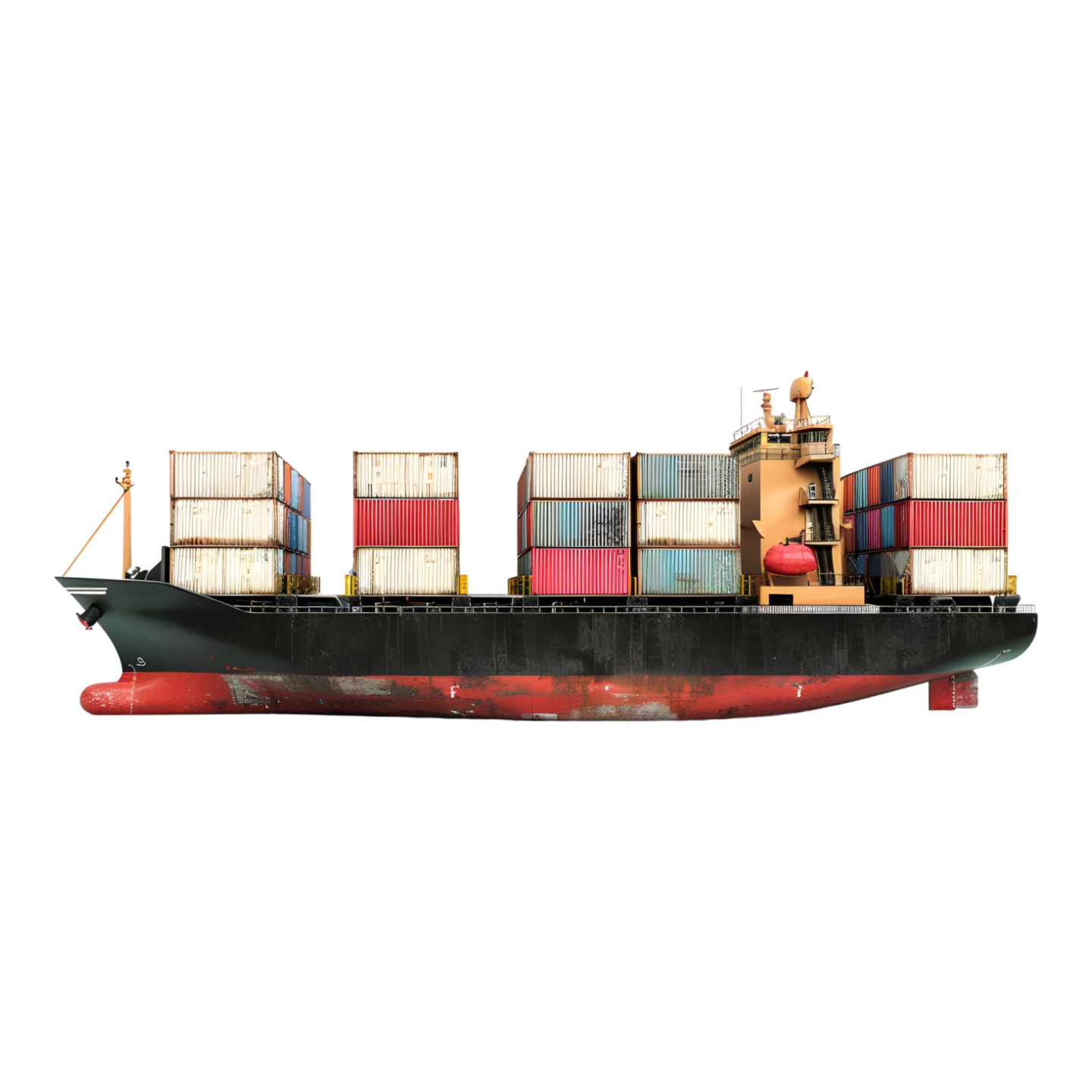 a large container ship with many containers on it