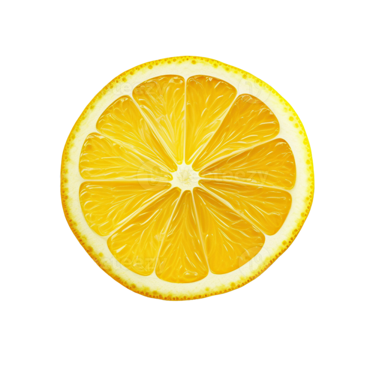 an orange cut in half on a white background