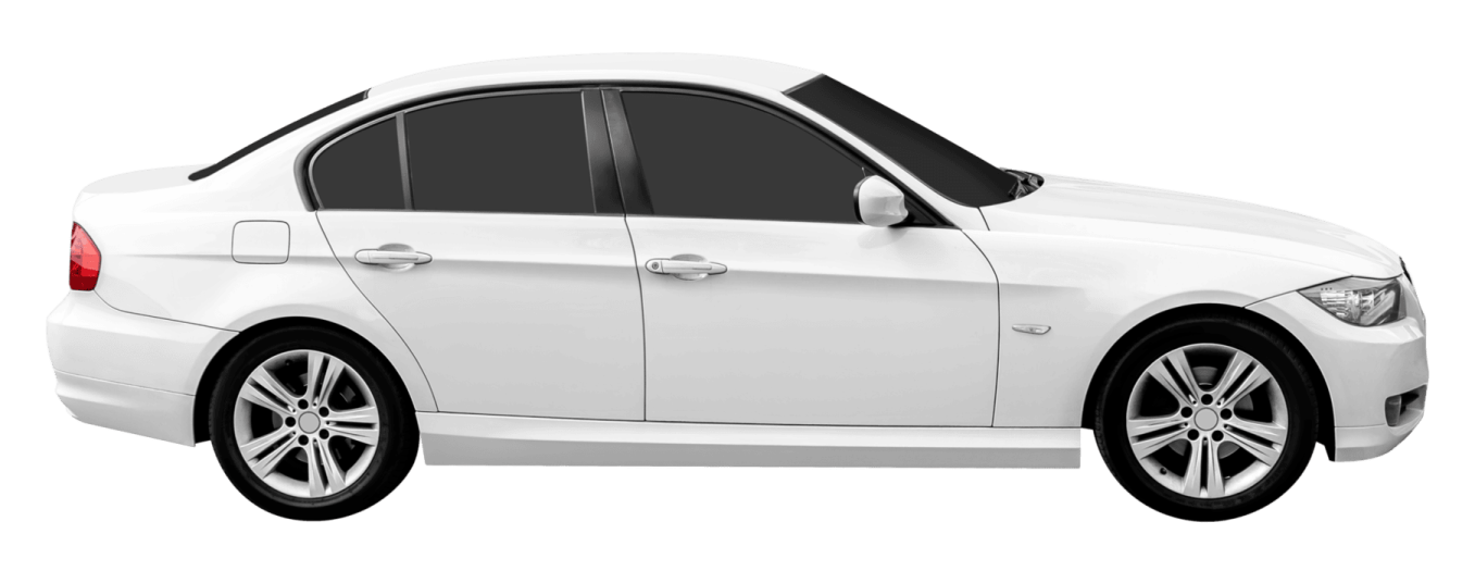 a white car is shown in this image