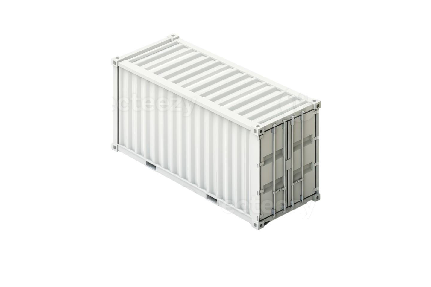 a shipping container on a white background