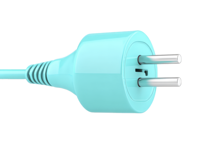 an image of a blue power cable