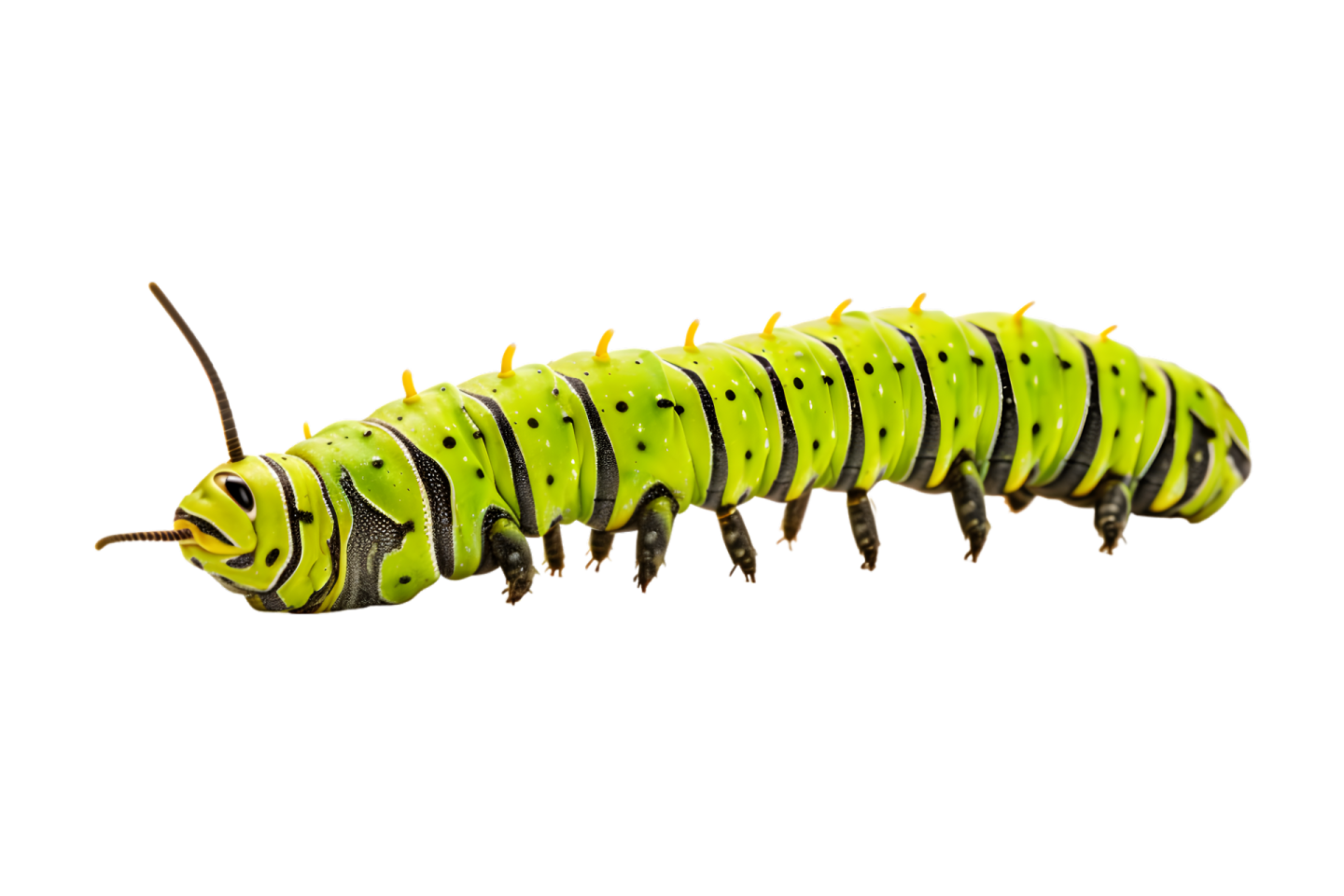 a green cater cater on a white background