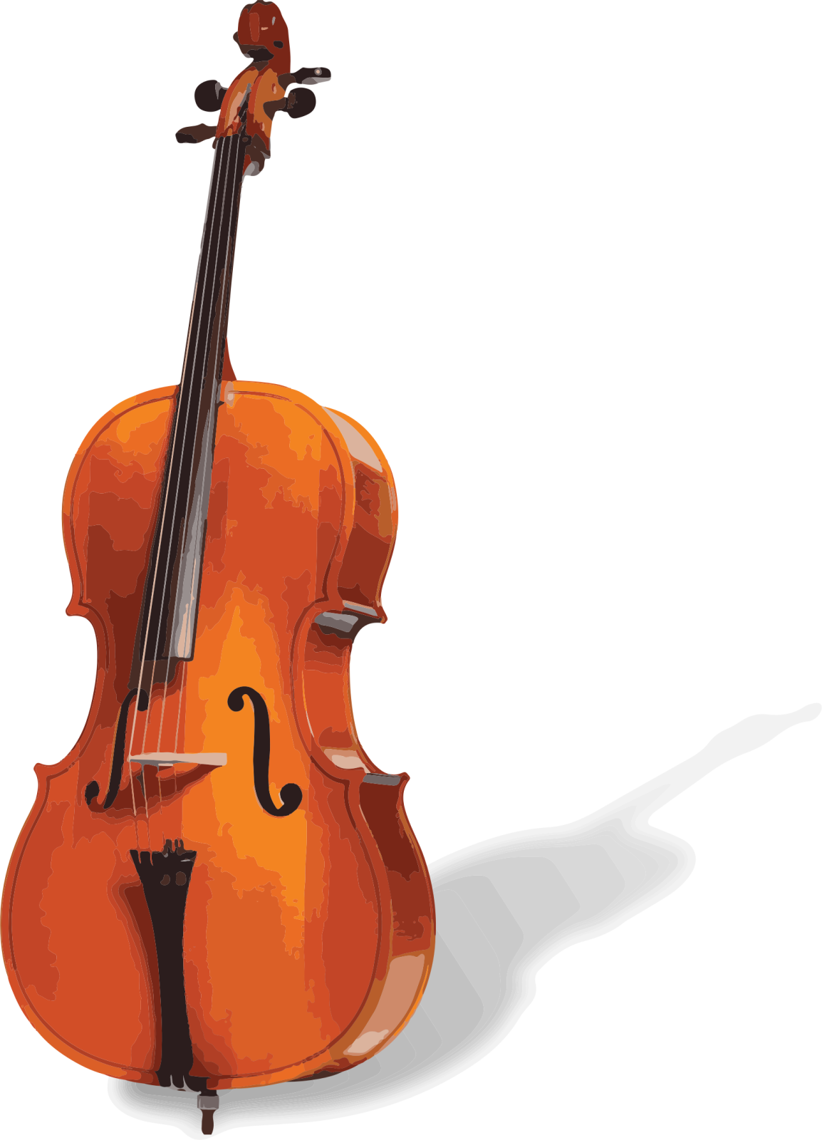 a cello on a white background