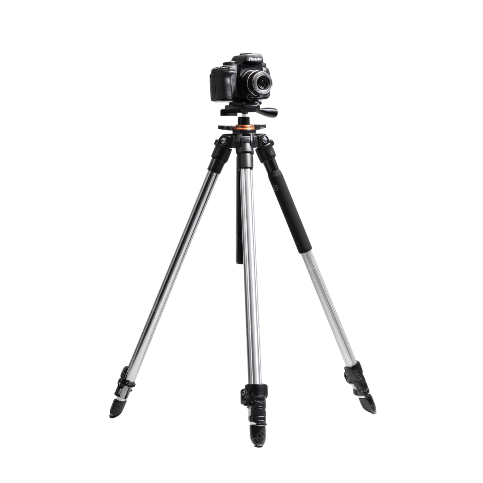 a tripod with a camera on top of it