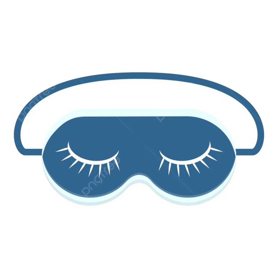 a sleep mask with eyelashes on it
