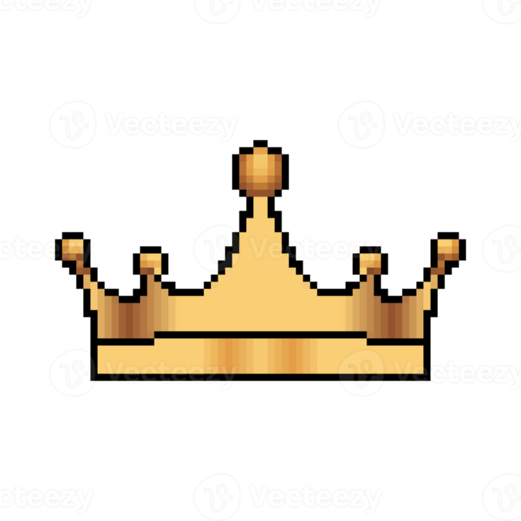 a pixel crown on a white background