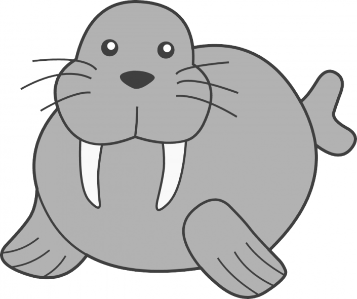 a cartoon seal seal with its mouth open