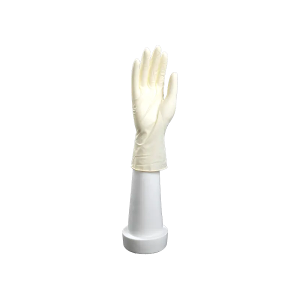 a pair of white gloves on a white background