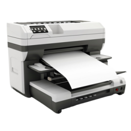 a printer with a roll of paper on it
