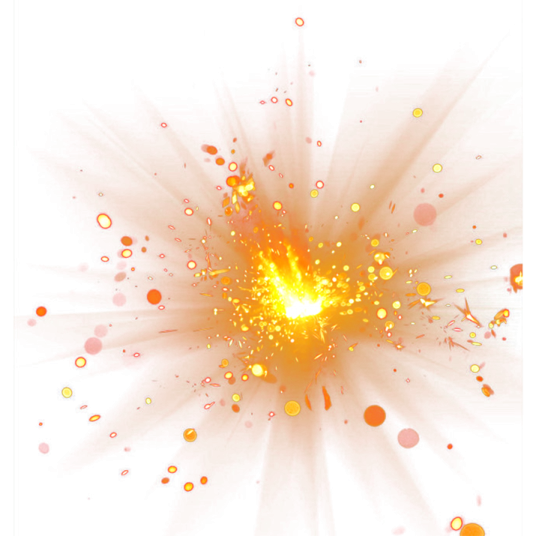 a white background with orange and yellow circles