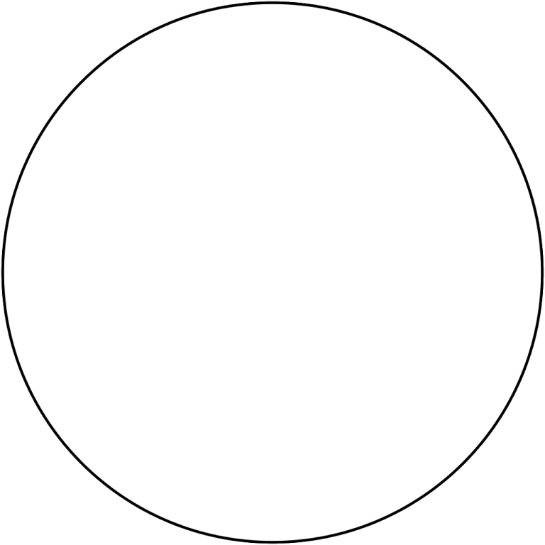 a black and white circle on a white background