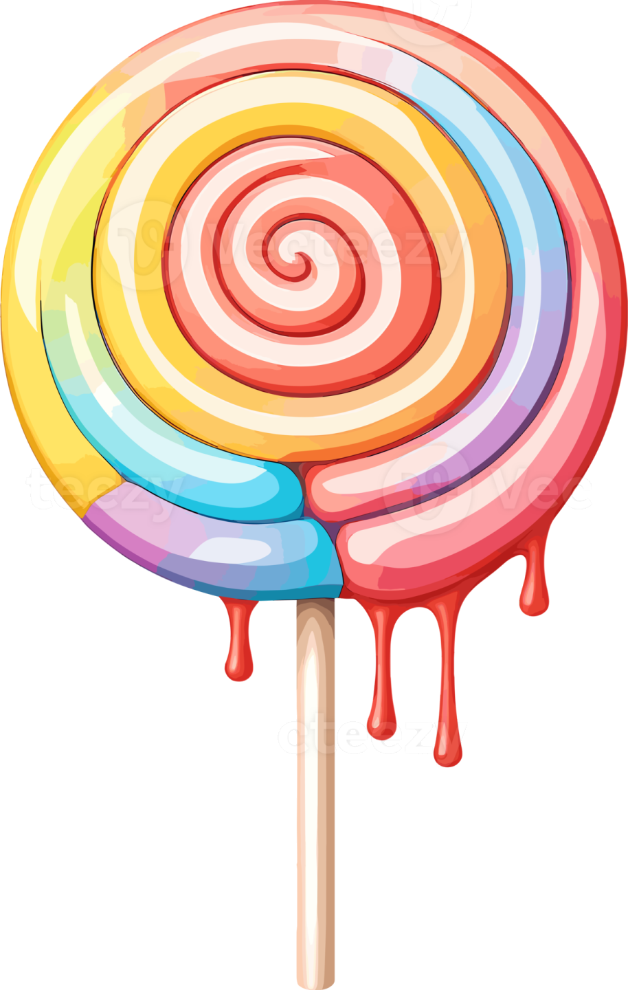 a colorful los on a white background