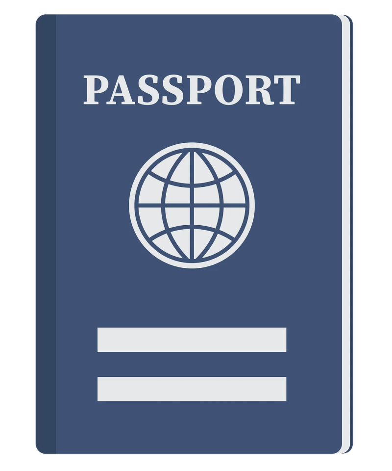 a passport with the word passport on it