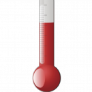 a thermometer on a white background