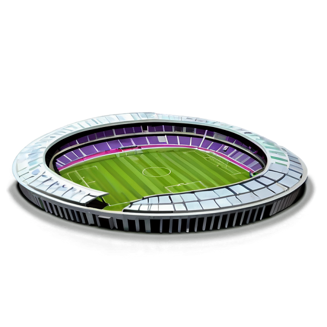 an illustration of a stadium with a soccer field