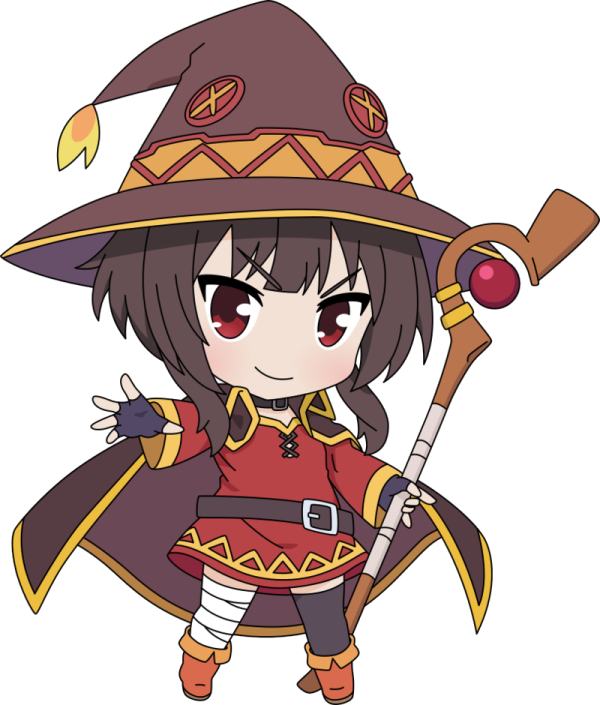 a cartoon character in a witch costume